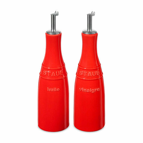 Набор для масла и уксуса 250 мл керамика красный 40511-788 4590₽