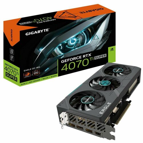 Gigabyte Видеокарта Gigabyte RTX4070Ti SUPER EAGLE OC 16GB GDDR6X 256-bit DPx3 HDMI 3FAN RTL GeForce RTX 4070Ti SUPER 11559000₽