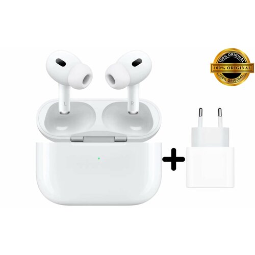 Беспроводные наушники Airpods Pro 2 с зарядным футляром Magsafe зарядный блок оригинал 30500₽