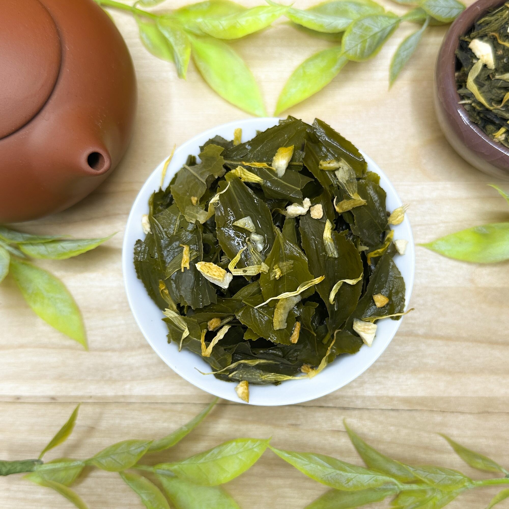 Китайский Зеленый чай с имбирем, лимоном и календулой Лимон с имбирем Полезный чай / HEALTHY TEA, 100 г