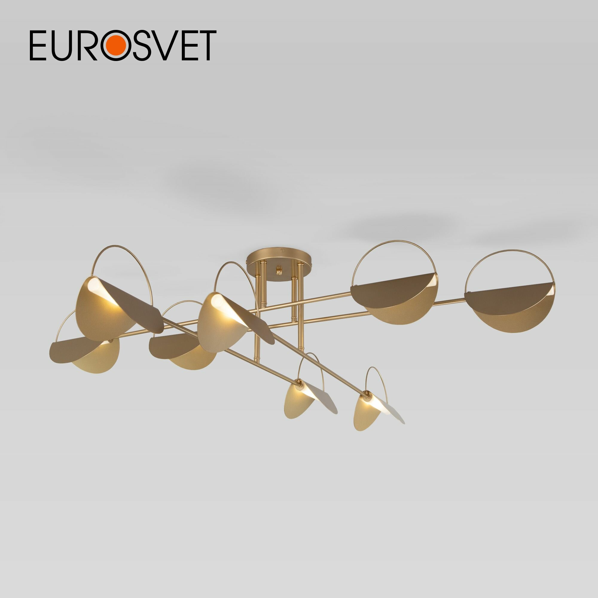Люстра / Потолочный светильник Eurosvet Grazia 70148/8 8 ламп G9 цвет золото IP20