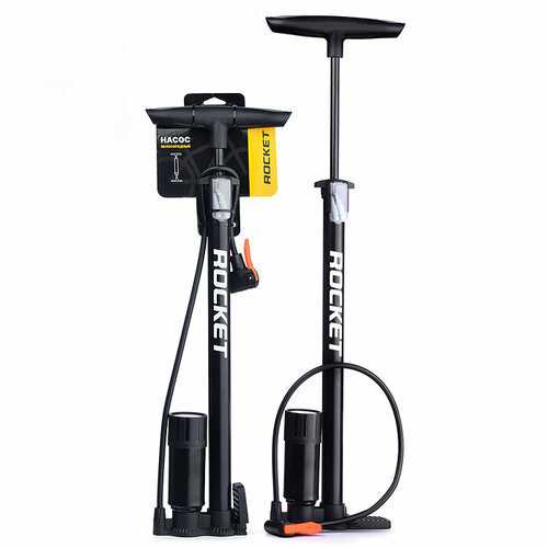 Насос велосипедный ручной Rocket Т-образная ручка монометр AVFV 1128₽