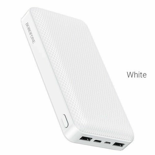 Внешний аккумулятор 20000 mAh Borofone BJ3A 2USBMicroType-CLED инд бат белый 2080₽