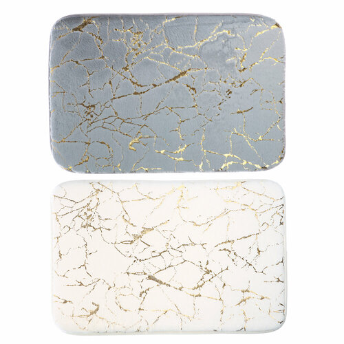 BY Коврик для ванной Блеск металла микрофибра 40x60см 2 цвета 783₽