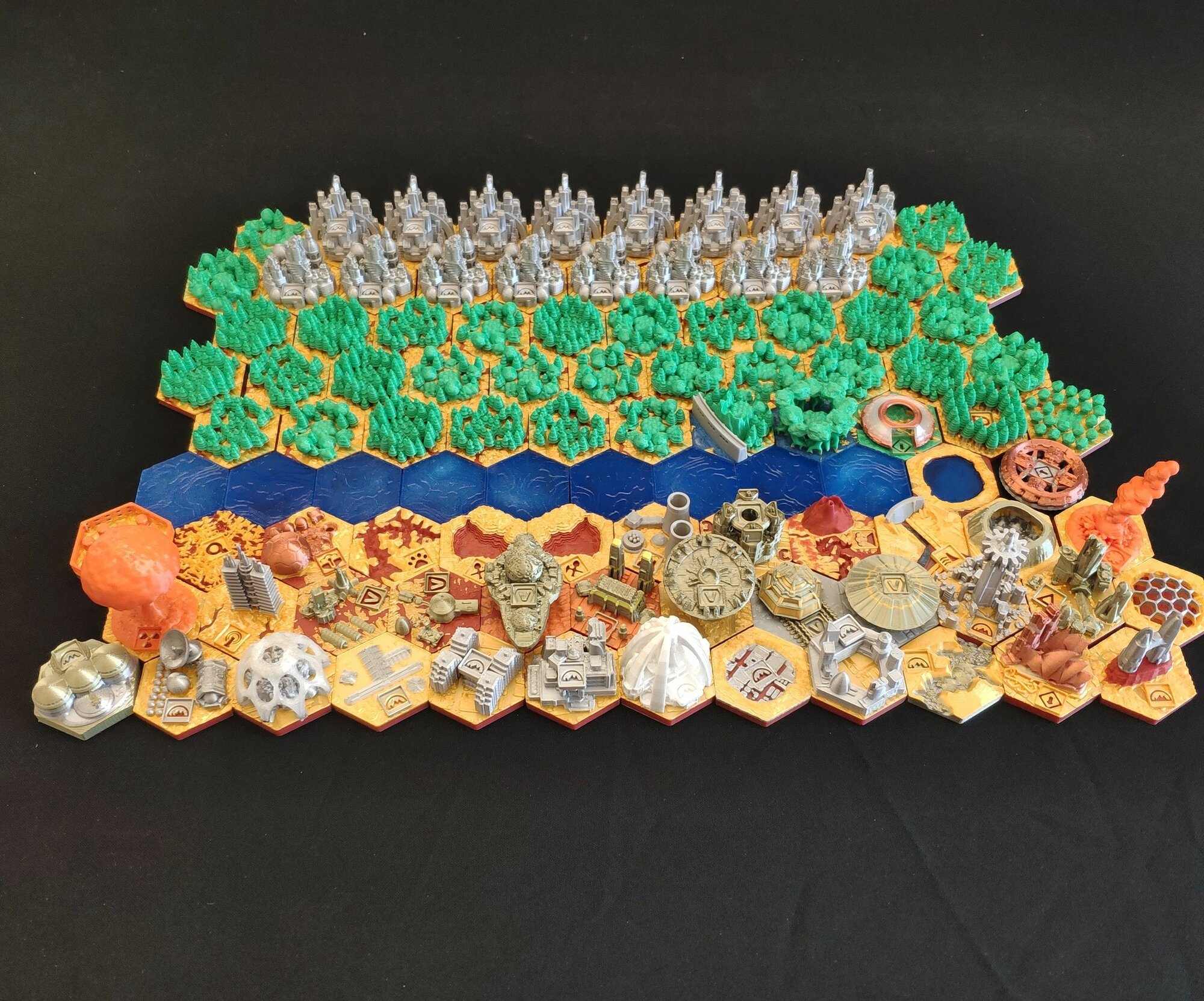 Тайлы для настольной игры "Покорение Марса" яркие с системой хранения