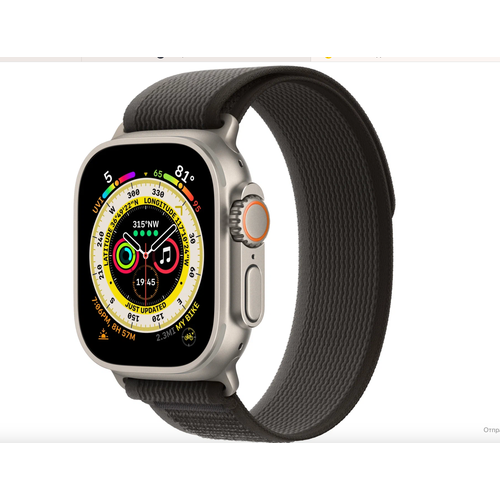 Умные часы Apple Watch Ultra 49 мм Titanium Case GPS Cellular титановыйчерно-серый Trail Loop 8941100₽