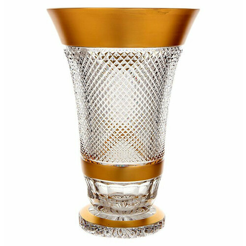 Ваза для цветов 305 см нн Glasspo Фелиция Хрусталь матовое золото 80838 108783 23296₽