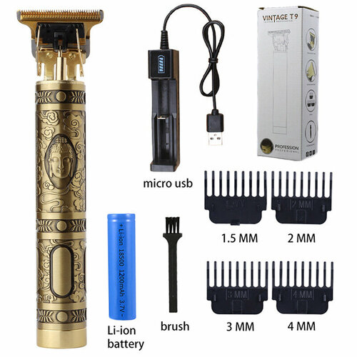 Электрическая машинка для стрижки волос T9 с зарядным устройством для головы Будды 53000₽