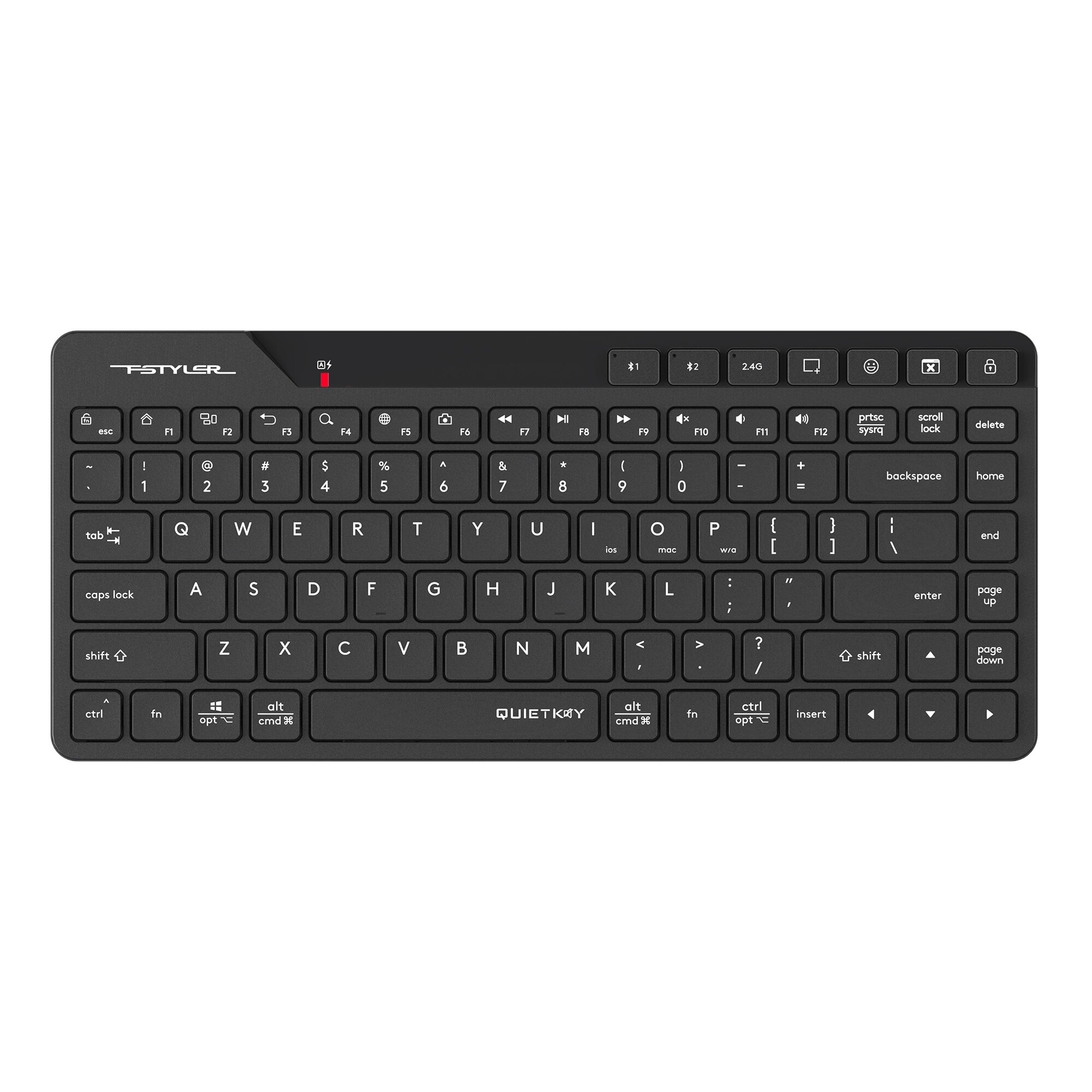 Клавиатура A4Tech Fstyler FBK26C AS, русские и английские буквы, черный (fbk26c as)