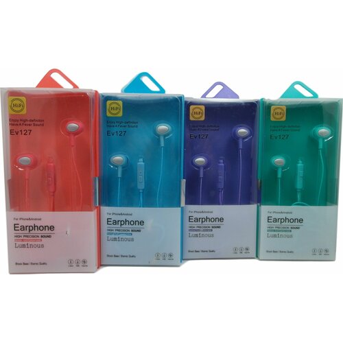 Наушники EV127 с микрофоном Красные 367₽