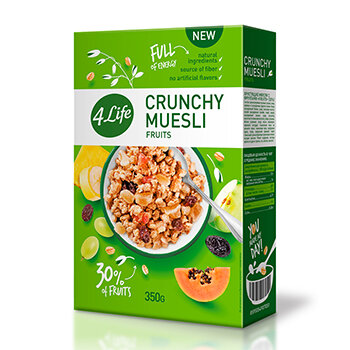Мюсли 4 Life Crunchy Fruits, 350 г
