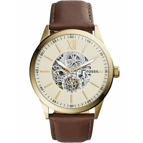 Наручные часы FOSSIL, золотой, коричневый