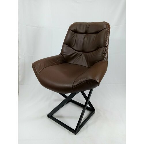 Кресло Лофт Grand кожа шоколадная каркас черный высота сиденья 48 см 7500₽