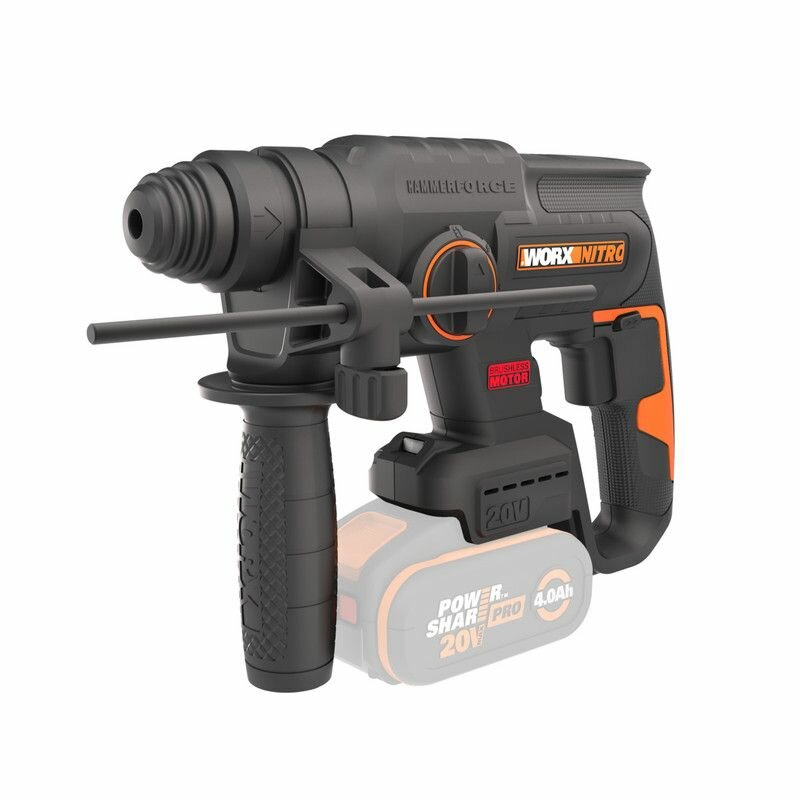 Перфоратор аккумуляторный бесщеточный WORX WX381.9 20В без АКБ и ЗУ коробка