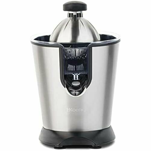 Электрическая соковыжималка для цитрусовых HKoenig AGR80 без BPA апельсиновый лимонный грейпфрутовый сок быстрая автоматическая тихая мощная 160 Вт функция капля-стоп можно мыть в посудомоечной машине серебристая 160 Вт 1756800₽