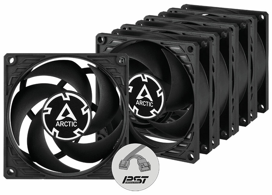 Вентилятор для корпуса Arctic P8 PWM PST Black/Black 5x80mm (ACFAN00154A)