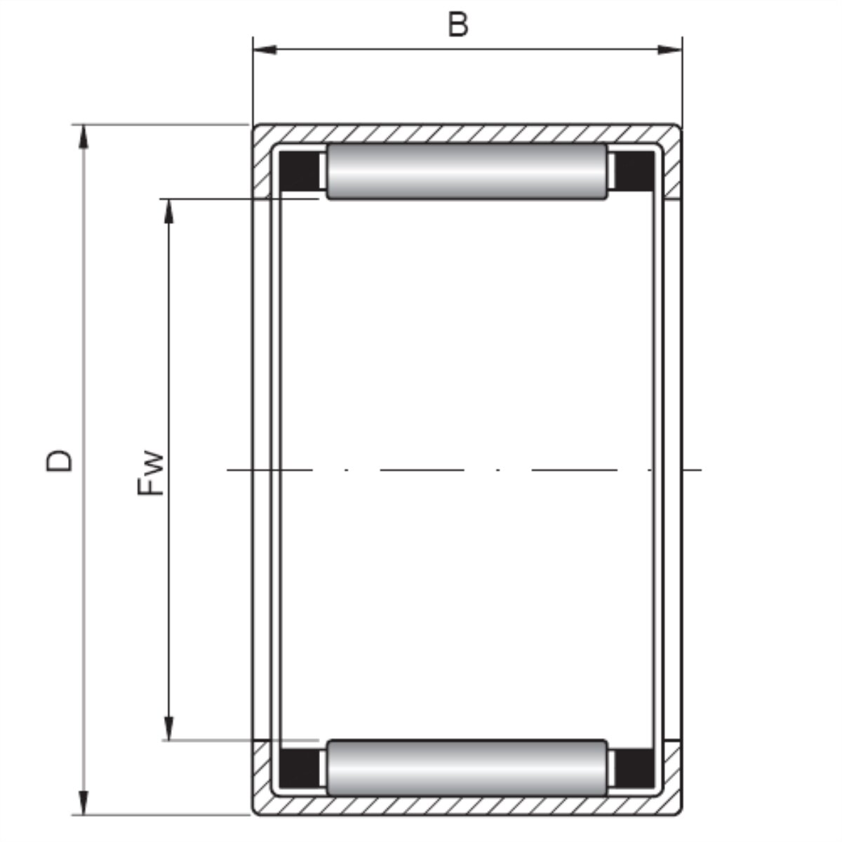 2 шт. - Подшипник HK1620-2RS STC (16x22x20) игольчатый однорядный — фото 1