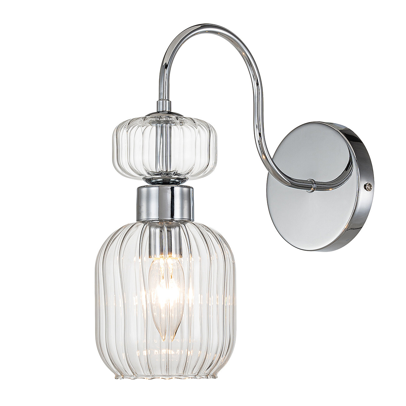 Настенное бра Escada Gloss 1141/1A Chrome/Clear E14 кол-во ламп:1шт Хром