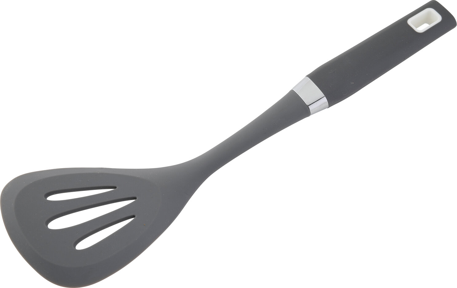Лопатка кулинарная AXENTIA с прорезями из термостойкого силикона  длина 33 5 х 8 5 см 