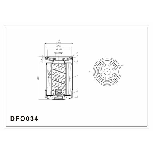 фото Фильтр масляный double force для faw, great wall, haval арт. dfo034 octavia a4 1.61.82.0, octavia a5 1.6, vw jetta v 1k2 1.6, passat b5b5.5b6 1.61.8, great wall safe 2.2