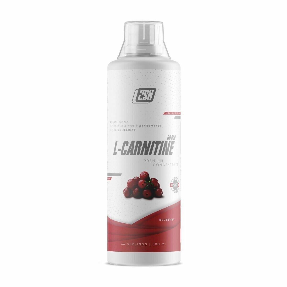 Чистый концентрат Л-карнитин 2SN L-carnitine 500ml со вкусом клюквы