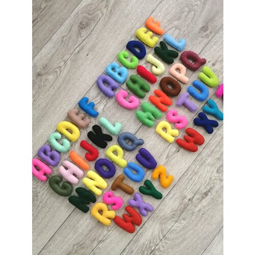 Английский алфавит для детей, 52 мягкие буквы