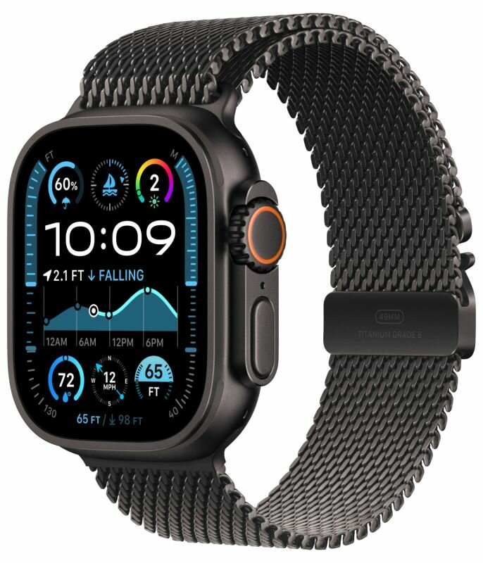 Смарт-часы Apple Watch Ultra 2 2024 49mm Black Milanese Loop - M — фото 1