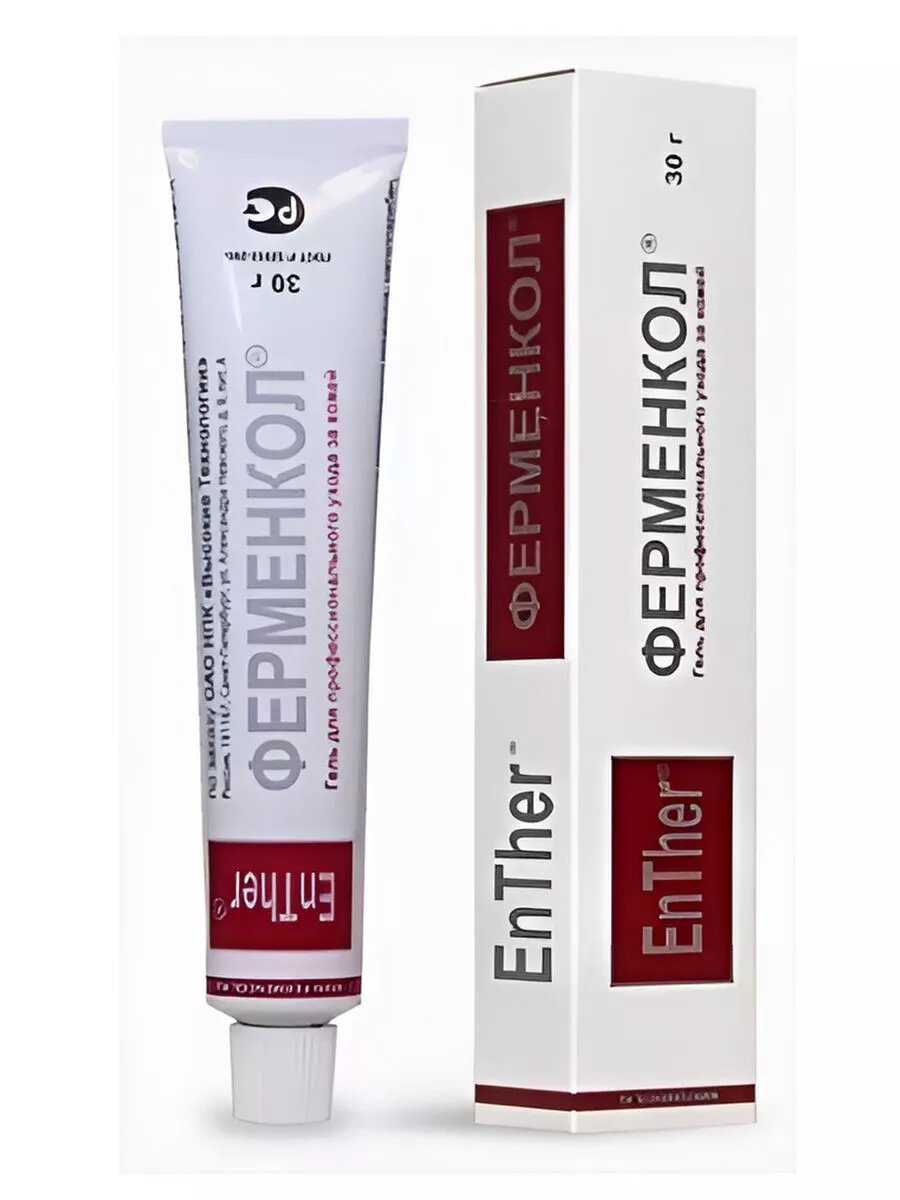 Гель косметический EnTher "Ферменкол", для проблемной кожи, для лица и тела, 30 мл