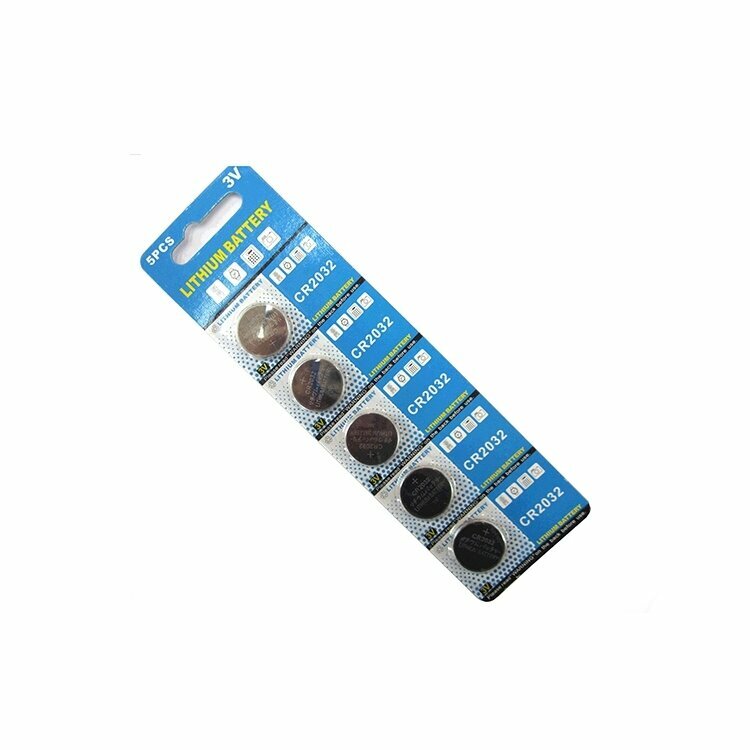 Литиевая батарейка CR2032, 3V. 5 штук в блистере. ECOBAT — фото 1