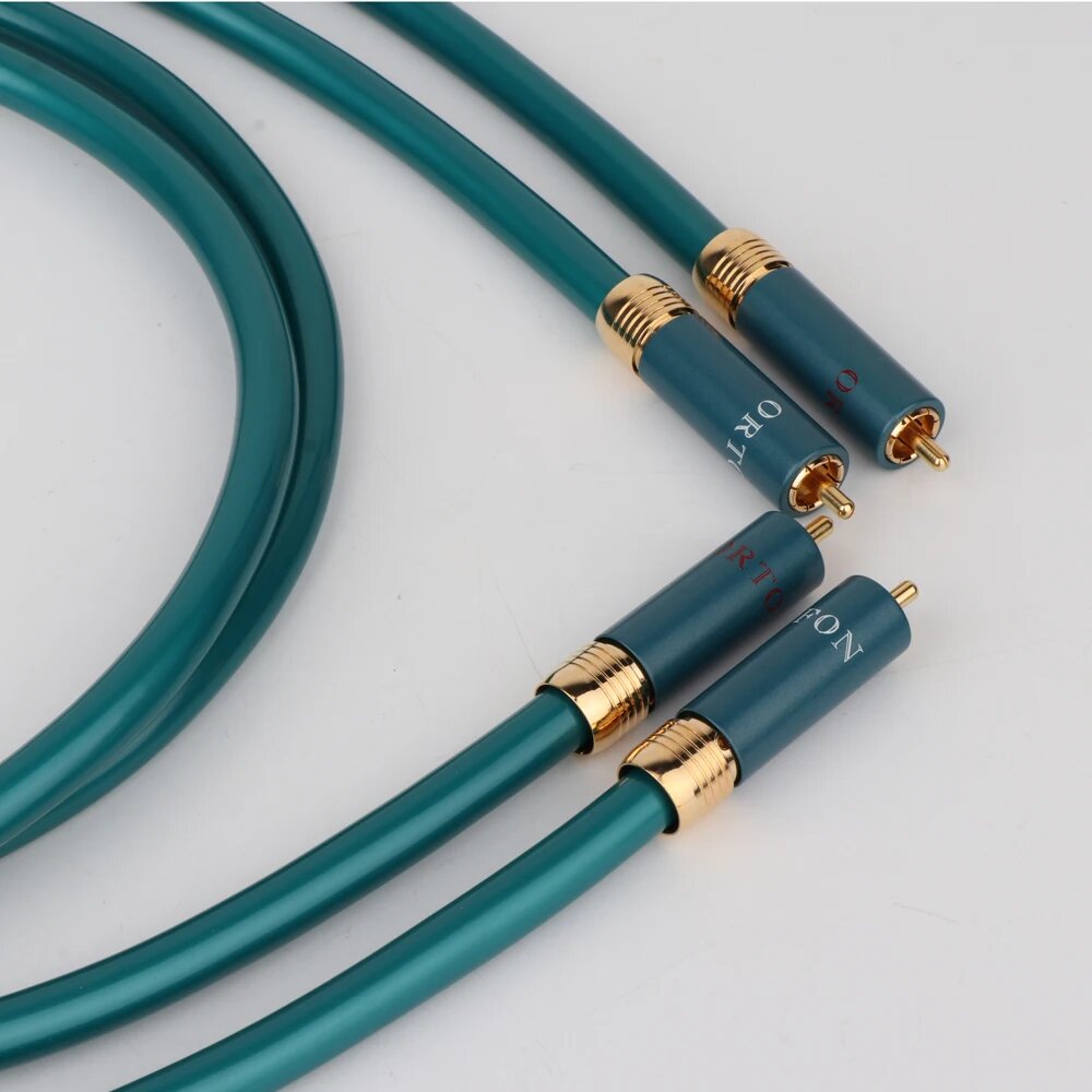Дания ортофон 8N HiFi однокристальный медный сигнальный кабель Hi-end усилитель CD Interconnect 2RCA к 2RCA мужской аудиокабель As shown 0.75 м