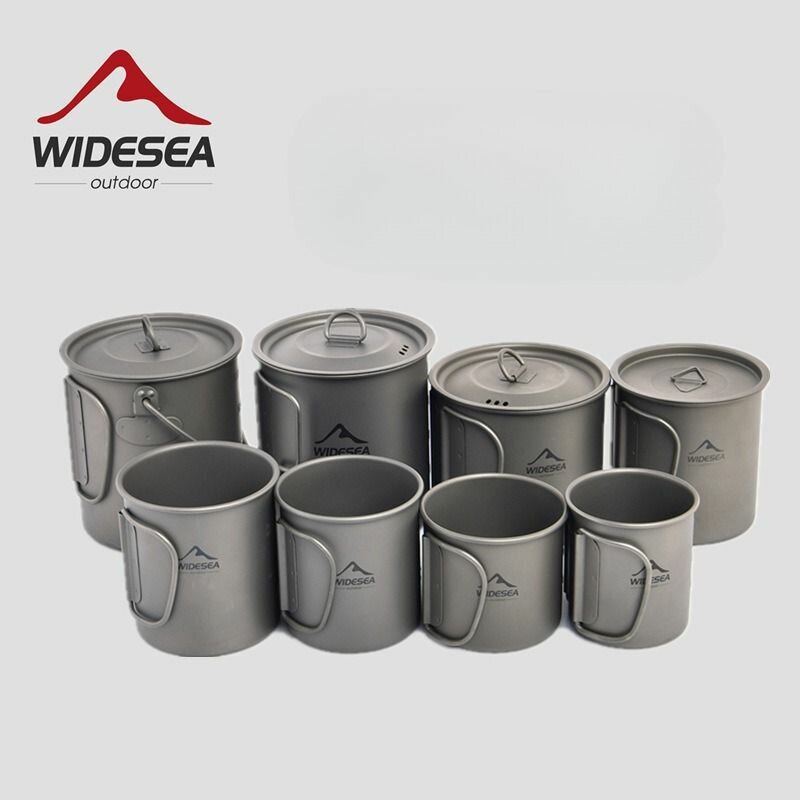 Кофейная чашка из чистого титана Widesea для кемпинга