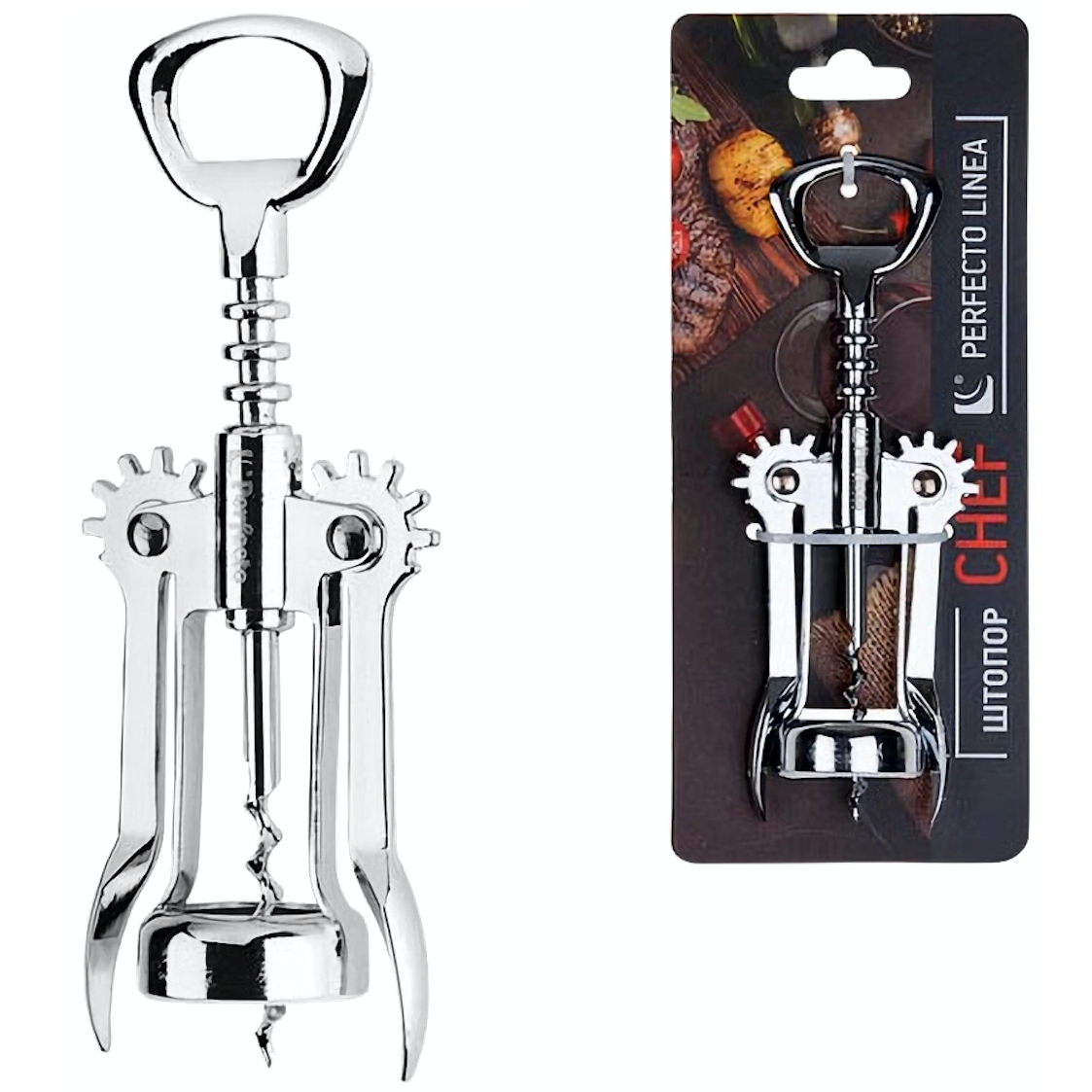 Штопор для вина 16,5 см PERFECTO LINEA Chef с крылышками (21-100004) — фото 1