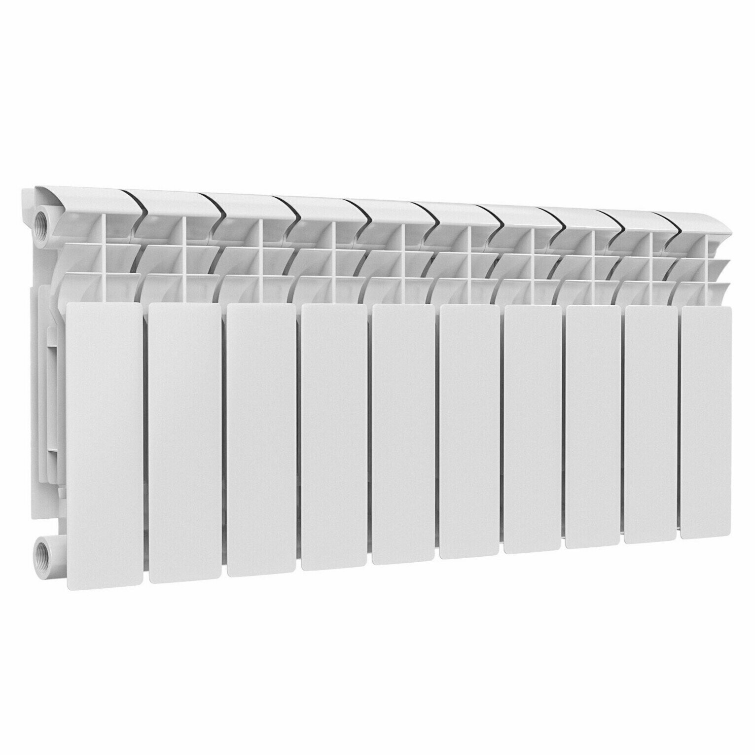 Радиатор биметаллический РБС 300 10 секций Qну 1150 Вт RAL 9016  белый  Ogint