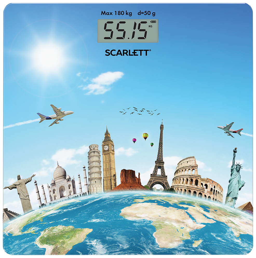 Весы электронные Scarlett SC-BS33E021, голубой