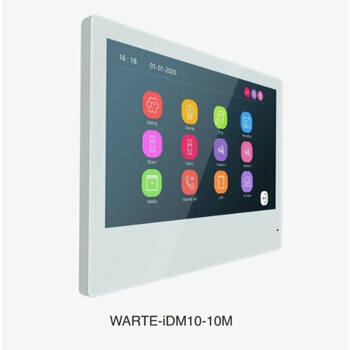 Видеодомофон WARTE белый с сенсорным 10
