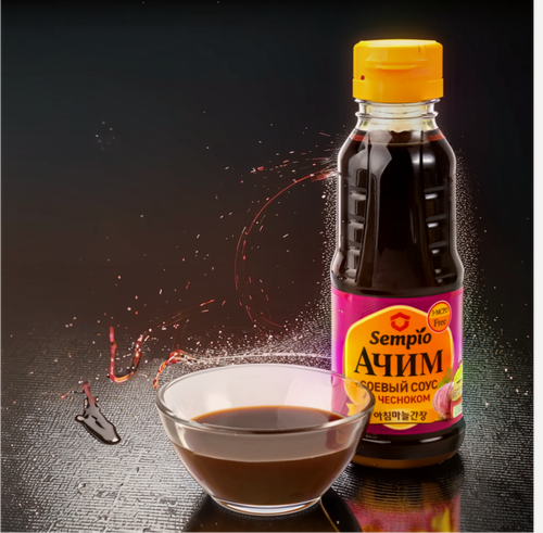 Изображение товара Соевый соус Ачим пряный вкус и аромат чеснока 250 мл, Южная Корея
