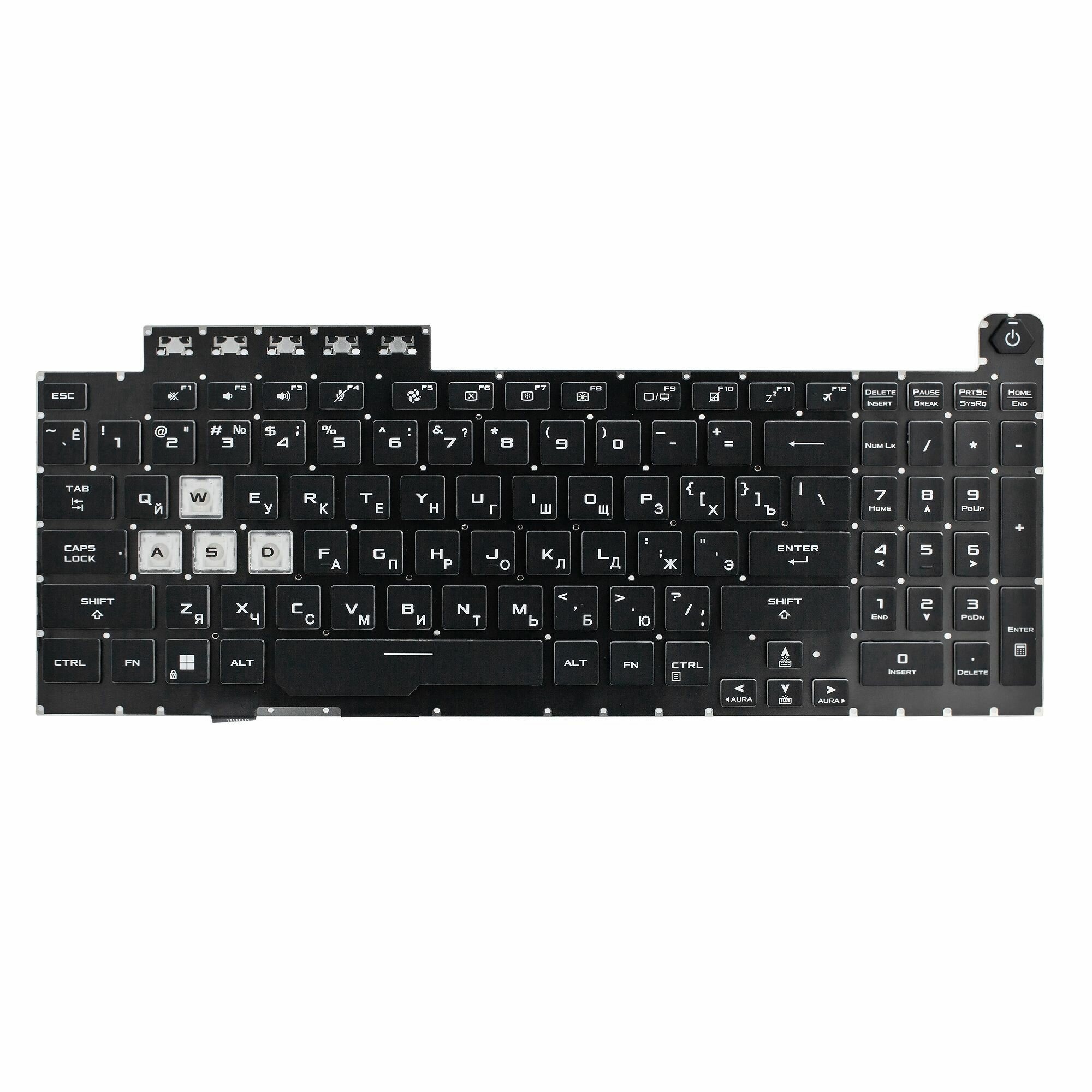 Клавиатура SX193162A для ASUS TUF Gaming F15, A17, A15, F17 черная с подсветкой RGB