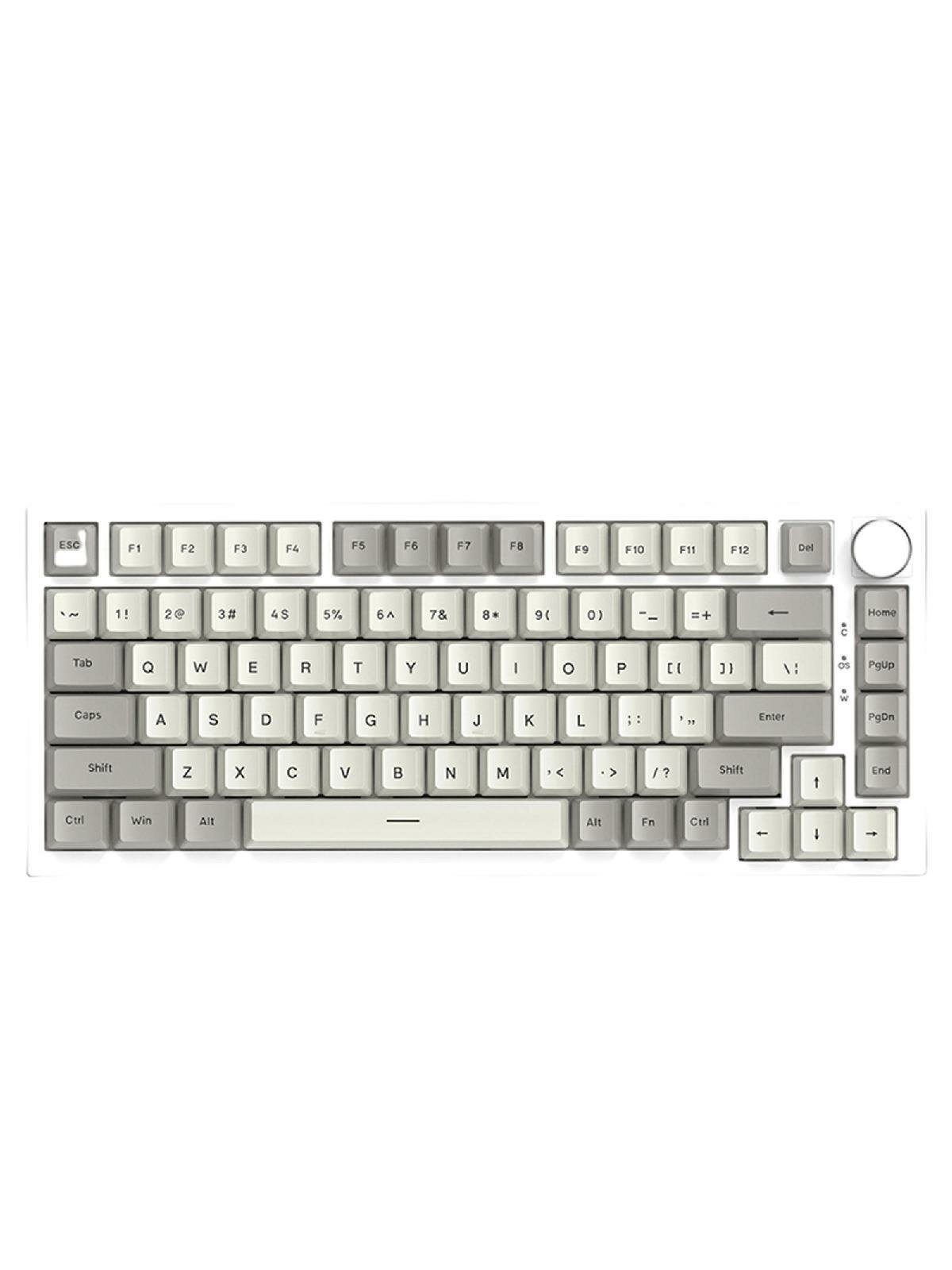 Gaming Keyboard with Rotatable Button Computer Keyboard Hot-Swappable Corded Mechanical Keyboard for Laptops Desktop PC