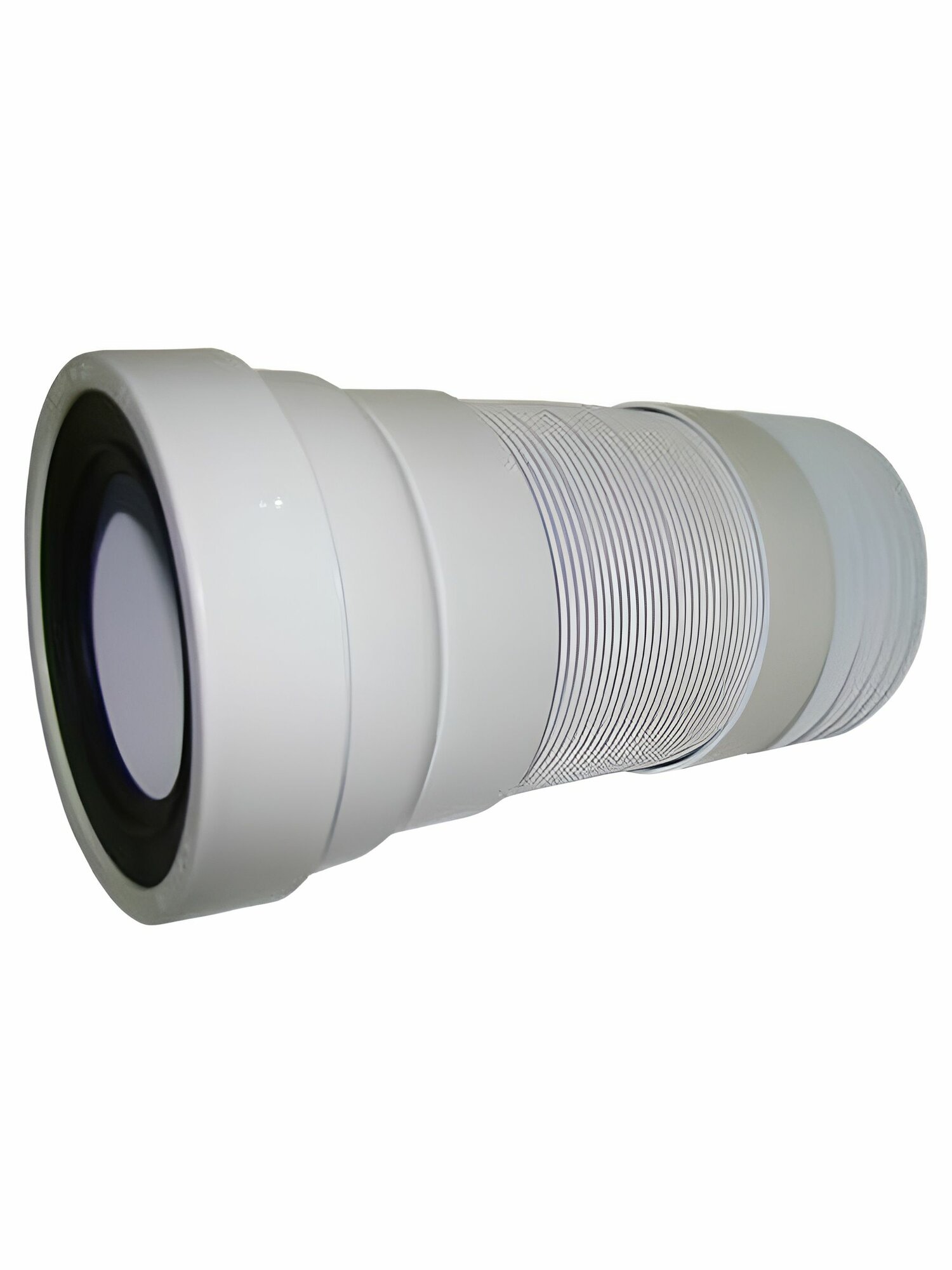 Фановая труба M'ALPINE прямая L-230-440 мм раздвижная с гофрой (WC-F23R)