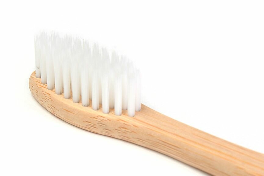 Экологичная зубная щётка, детская, для всей семьи, от 6 лет, нейлон/бамбук, бежевая — фото 1