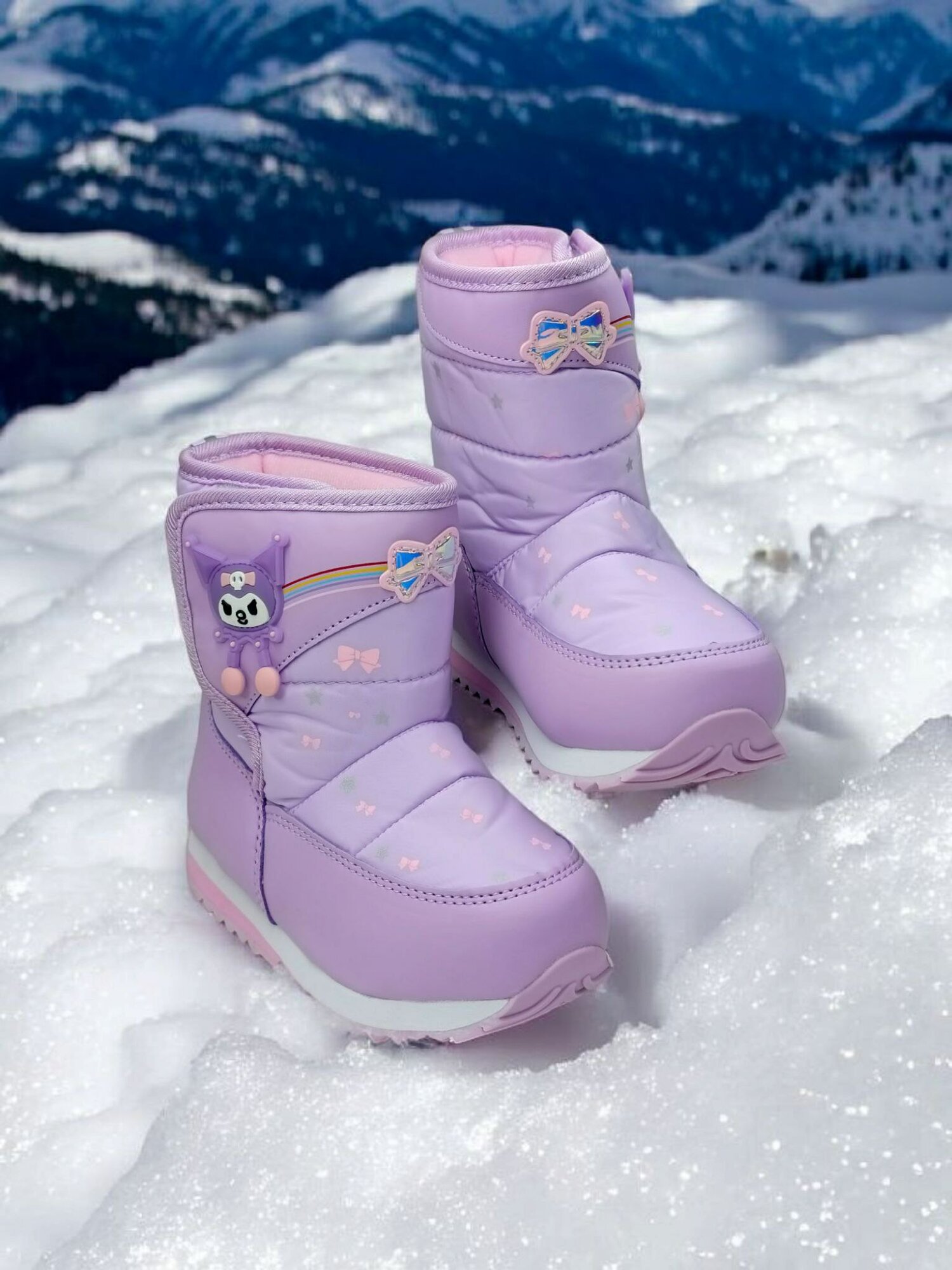 Дутики , размер 26, сиреневый — фото 1