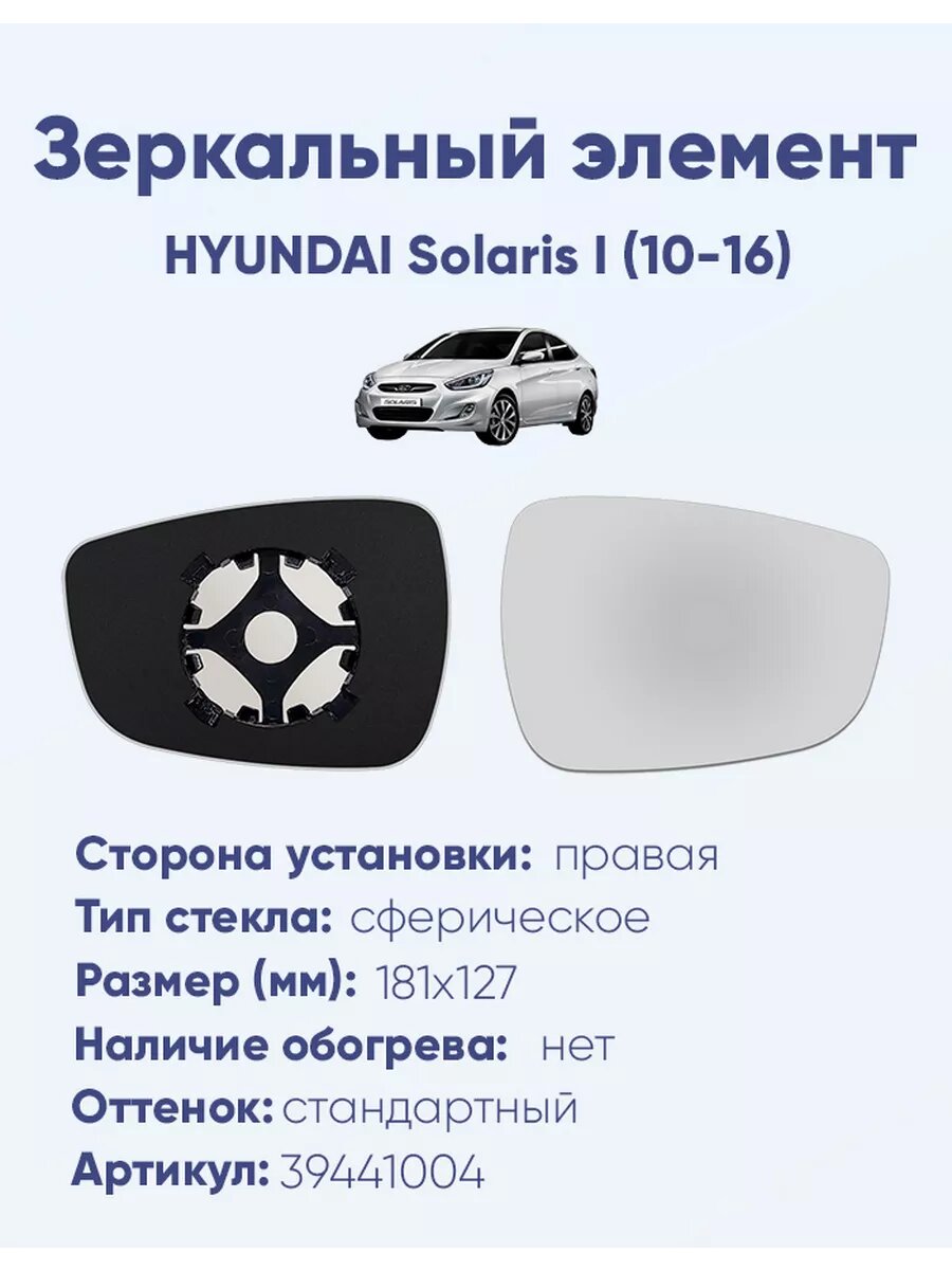 Зеркало HYUNDAI Solaris I (10-16) 39441004