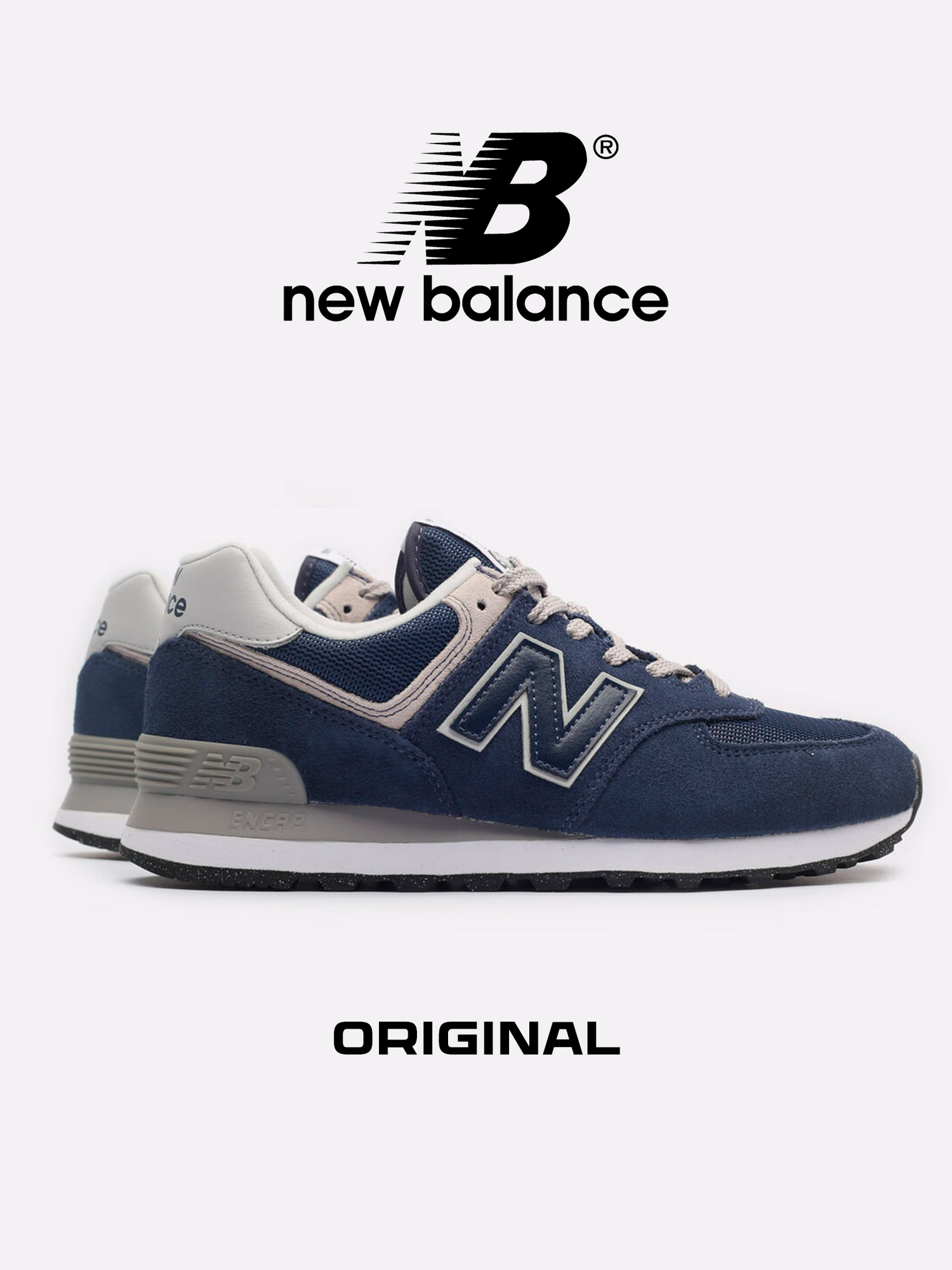 Кроссовки New Balance 574, размер 44, navy blue/blue