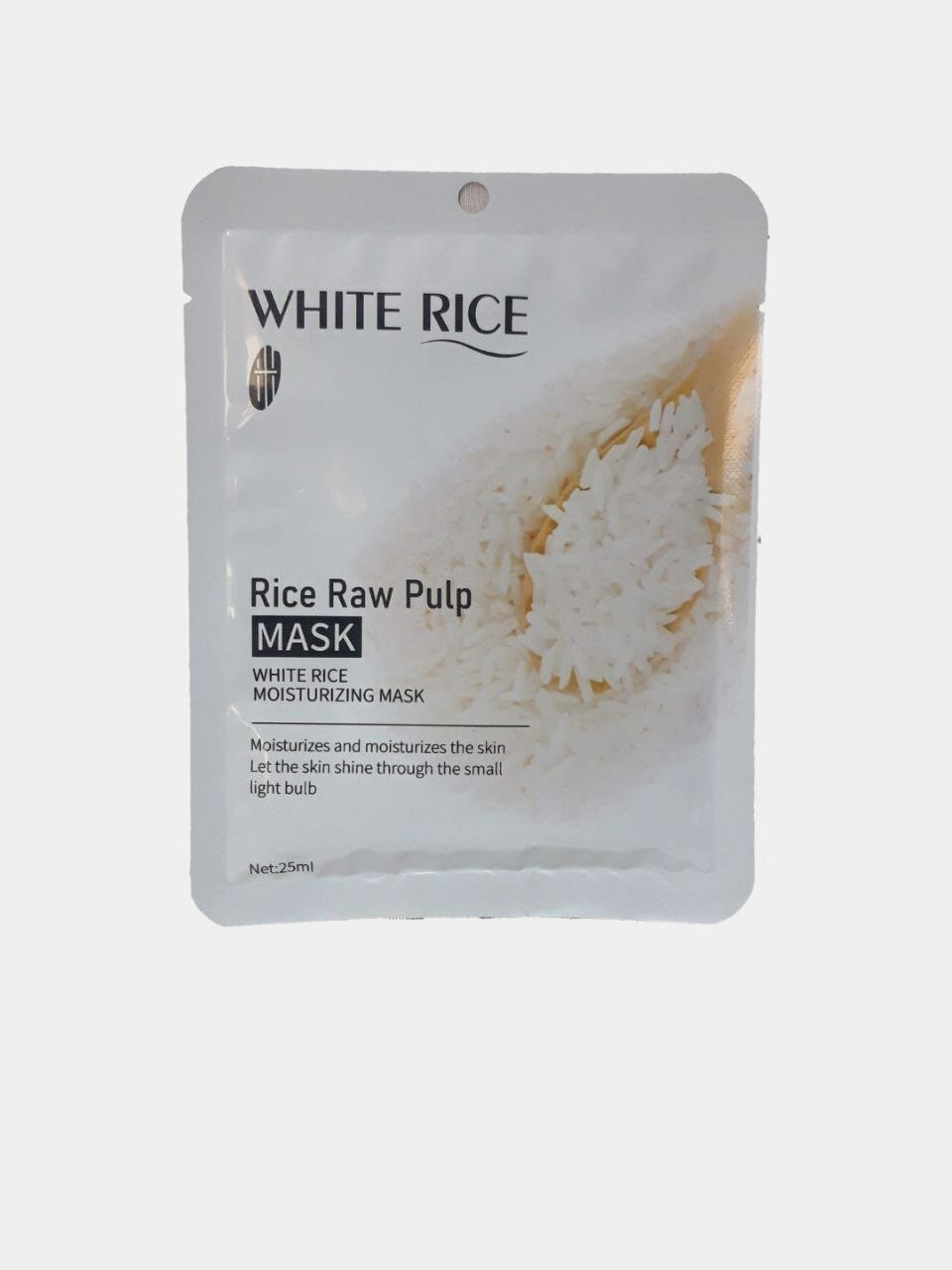 Маска для лица "White Rice Rice", увлажняющая, тканевая, 25мл — фото 1