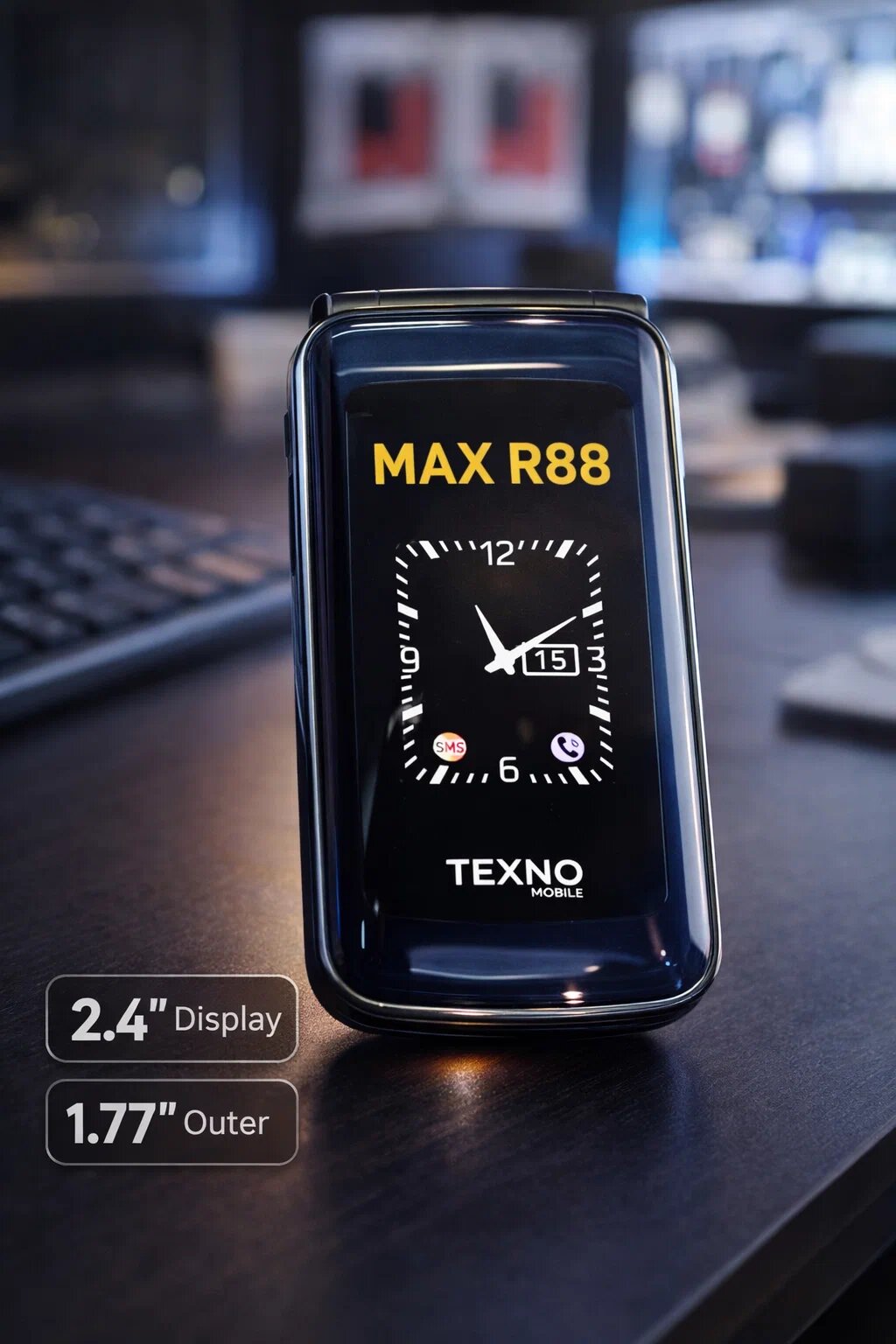 Texnomax Кнопочный телефон Texno Max R88 — PREMIUM от магазина . Синий