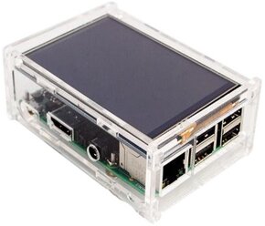 Корпус ACD RA147 Acrylic Case w/ 3.5 inch LCD hole for Raspberry Pi 3 B