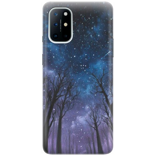 фото Ультратонкий силиконовый чехол-накладка для oneplus 8t с принтом "ночной лес" gosso