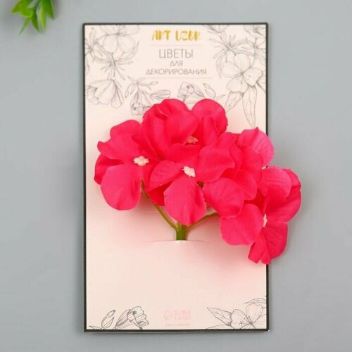 Цветы для декорирования Гортензия ярко-розовые 10х10 см, 2 шт.