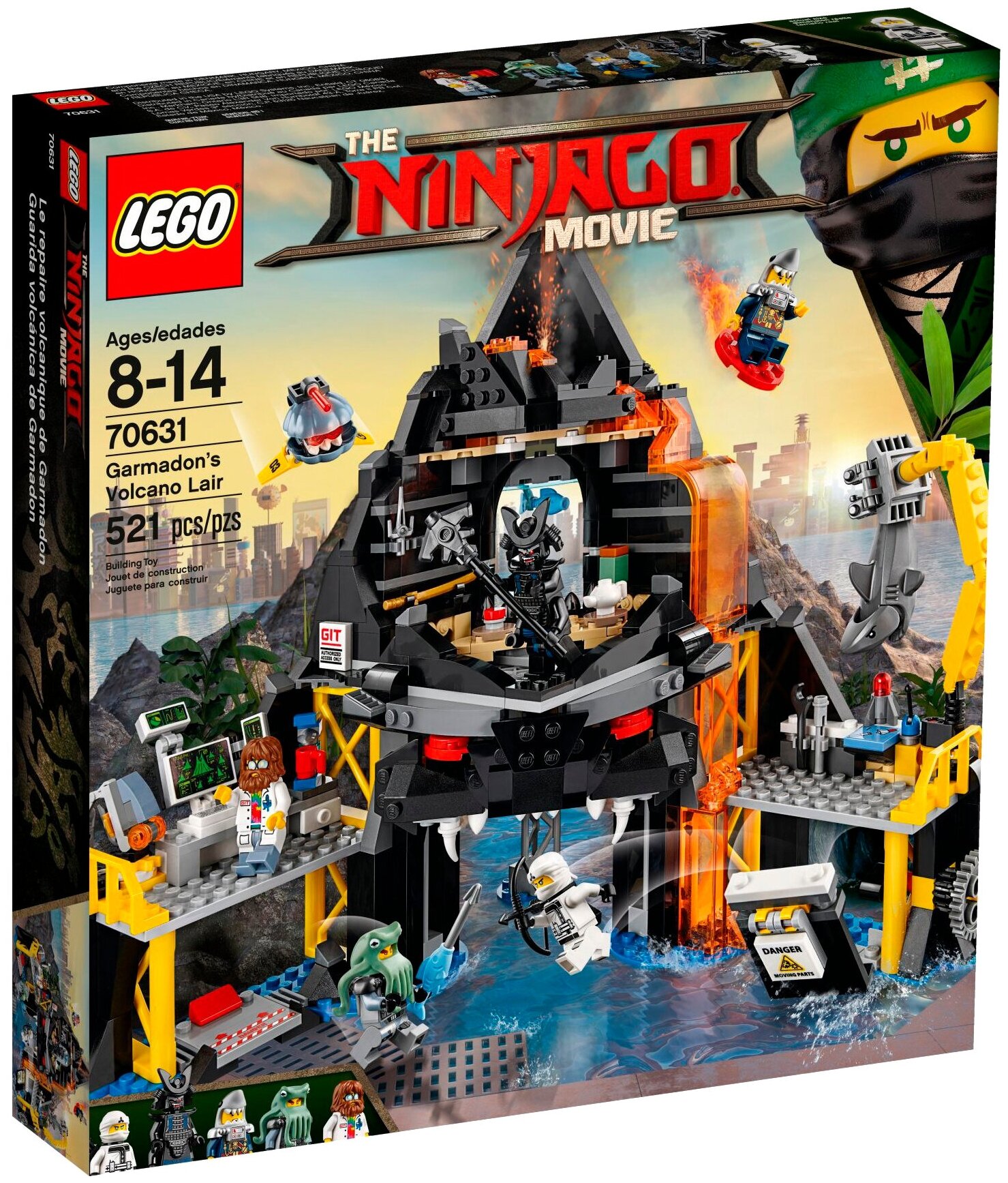 Конструктор LEGO The Ninjago Movie 70631 Логово Гармадона в жерле вулкана