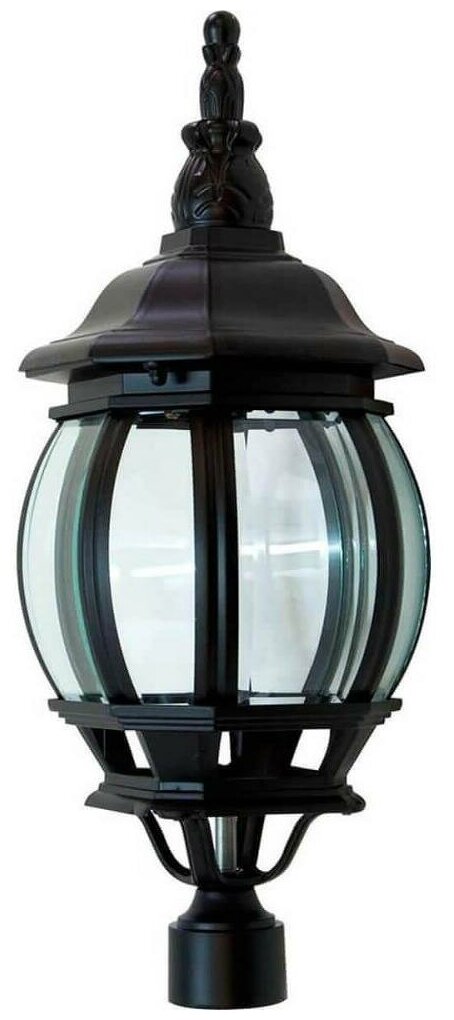 Feron Садово-парковый светильник 8103 11100, E27, 100 Вт, цвет арматуры: черный, цвет плафона бесцветный, 1 шт. - фотография № 1
